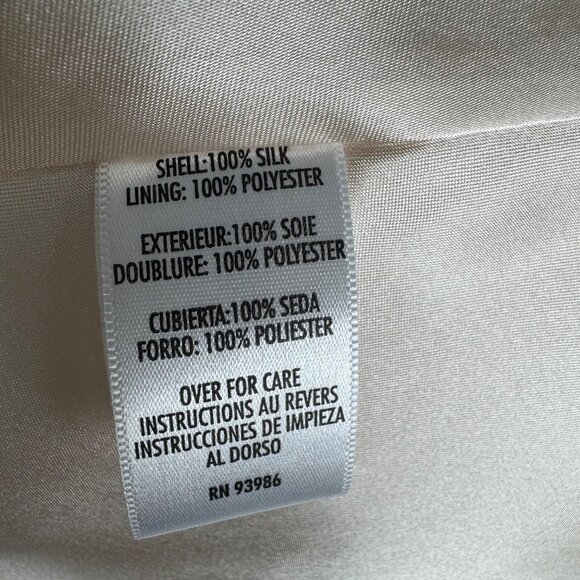 VTG Casual Corner Peach Swirl Dropped Waist Silk Midi Dress Whimsy Fairy Size 2‎ - Picture 7 of 9